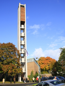 Blick auf den Turm der Stephanuskirche